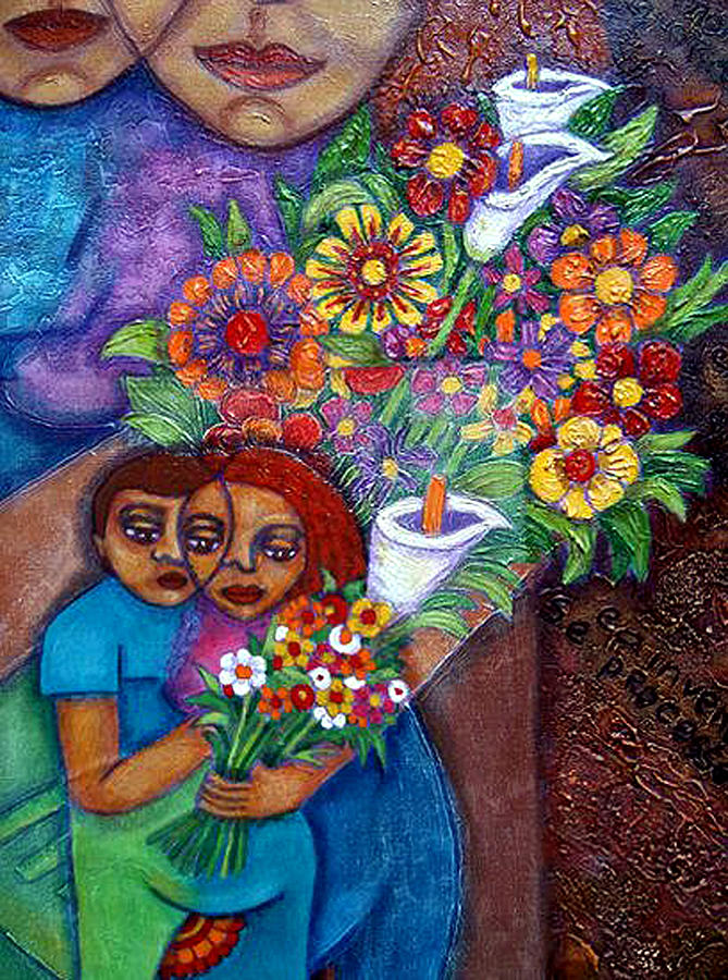 Pintura Acrilica Painting - Invention of love closer by Madalena Lobao-Tello
