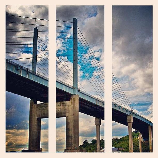 Sunset Photograph - Inverness Road Bridge #triptych by Toonster The Bold