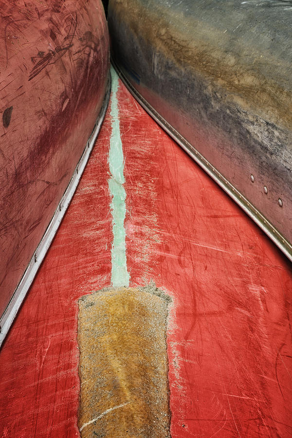 Inverted-Stacked Canoes Photograph by Gary Slawsky
