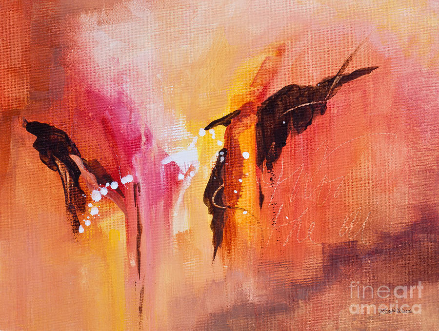 Abstract Painting - Invite Miracles by Michelle Constantine