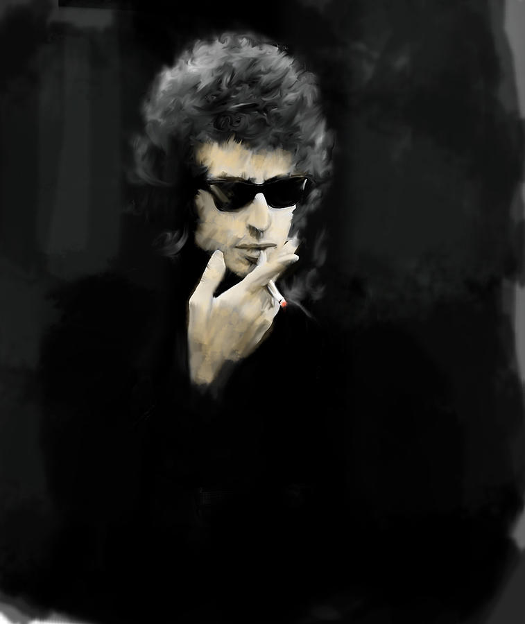 Bob Dylan Inwardly Faded, II Painting by Iconic Images Art Gallery David Pucciarelli