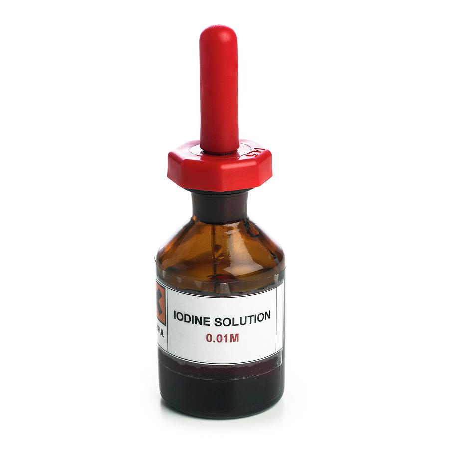 Bottle Photograph - Iodine Solution In A Bottle by Science Photo Library