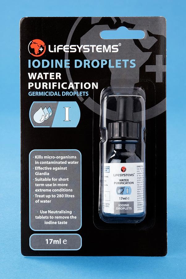 Iodine Water Purification Drops Photograph by Trevor Clifford Photography