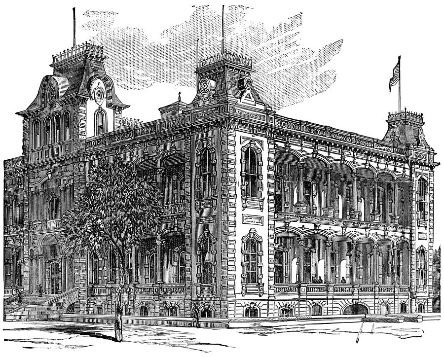 Iolani Palace, C1894 Painting by Granger