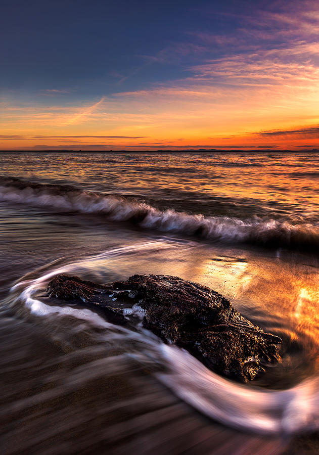 Sunset Photograph - Iona Beach by Alexis Birkill