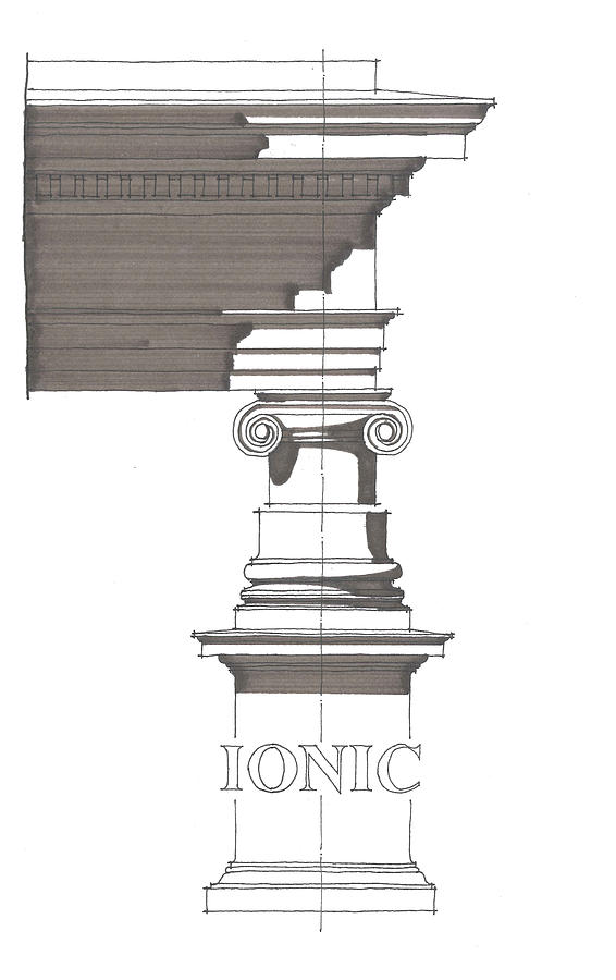Ionic Order Drawing by Calvin Durham