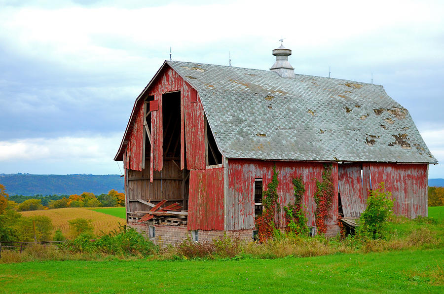 Iowa Barn in the Fall Photograph by Jeffrey Hamilton | Fine Art America