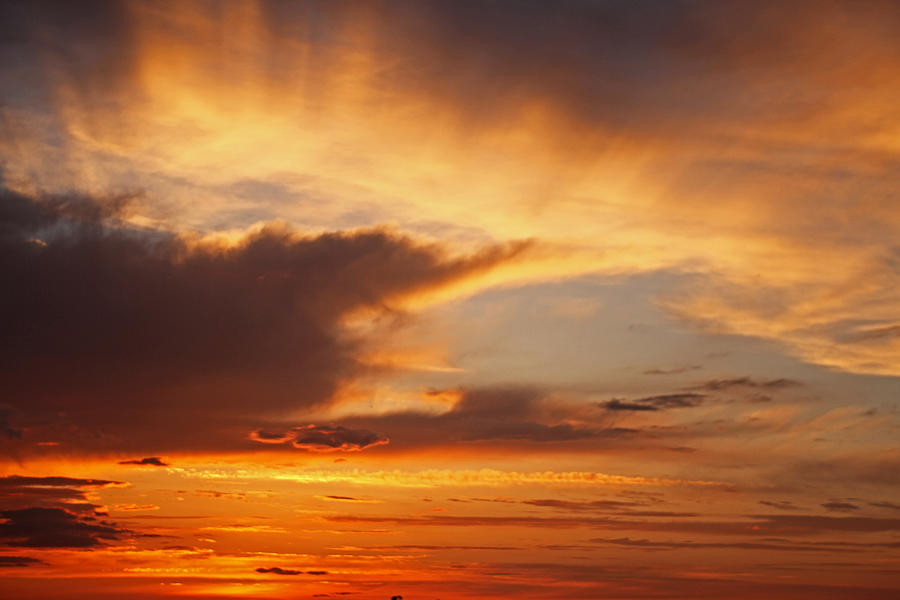 Sunset Photograph - Iowa Sunset 3 by Steve  Yezek