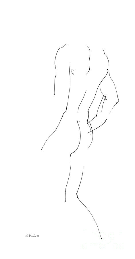 iPhone-Case-Nude-Male2 Drawing by Gordon Punt