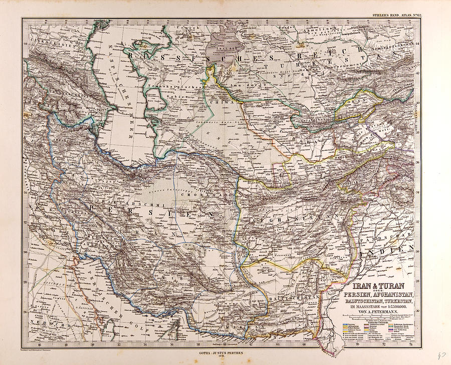 Карта персии в 19 веке