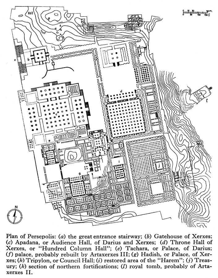 Iran: Plan Of Persepolis Photograph by Granger - Fine Art America