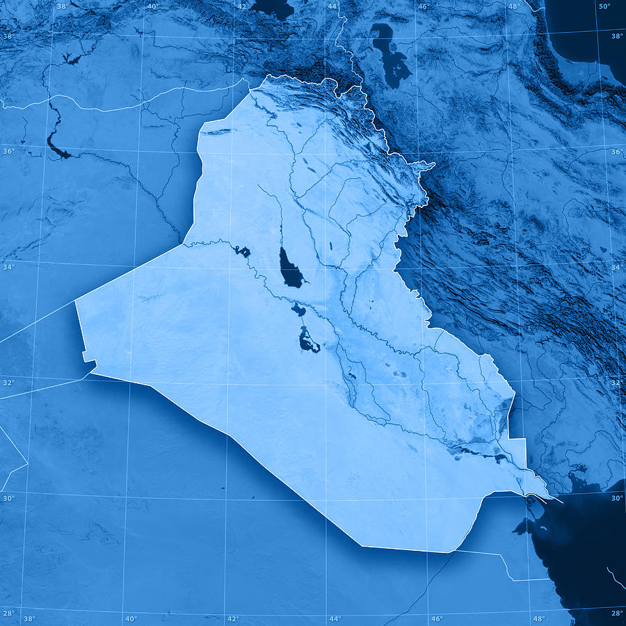 Iraq Topographic Map Photograph by FrankRamspott