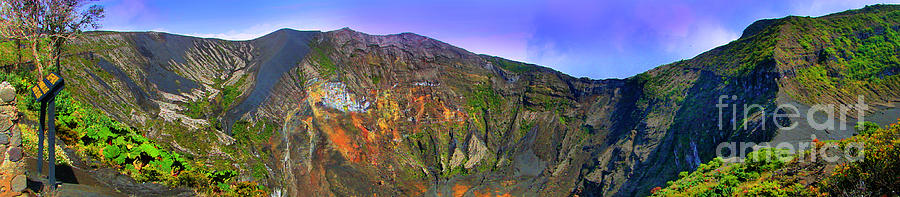Irazu Volcano Crater Panorama Photograph by Al Bourassa