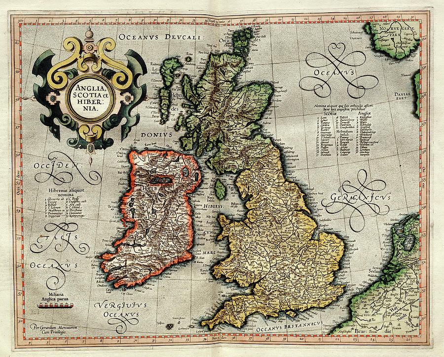 Map Photograph - Ireland And Britain by Library Of Congress, Geography And Map Division