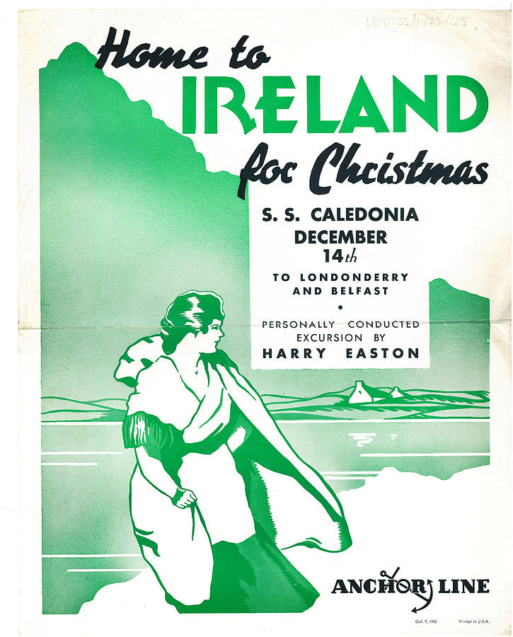 Ireland For Christmas Vintage Poster Painting