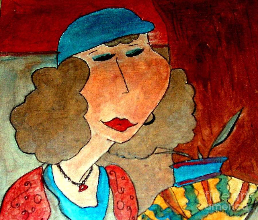 Woman Painting - Irena by Iris Gelbart