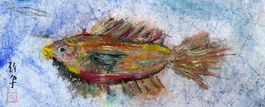 Iridescent Fish Painting by Janet Gunderson | Fine Art America