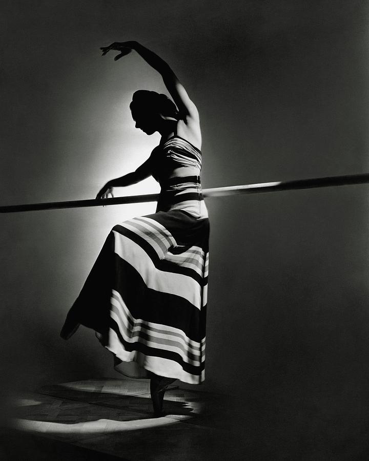 Irina Baronova Wearing A Stripes Photograph by Horst P. Horst Irina Baronova Wearing A Stripes Photograph by Horst P. Horst