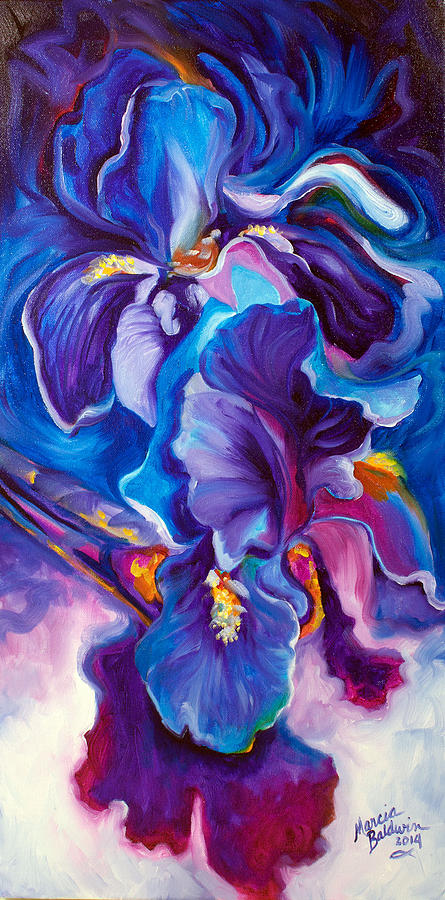 Iris Abstract The Shadow Of Your Smile Painting by Marcia Baldwin