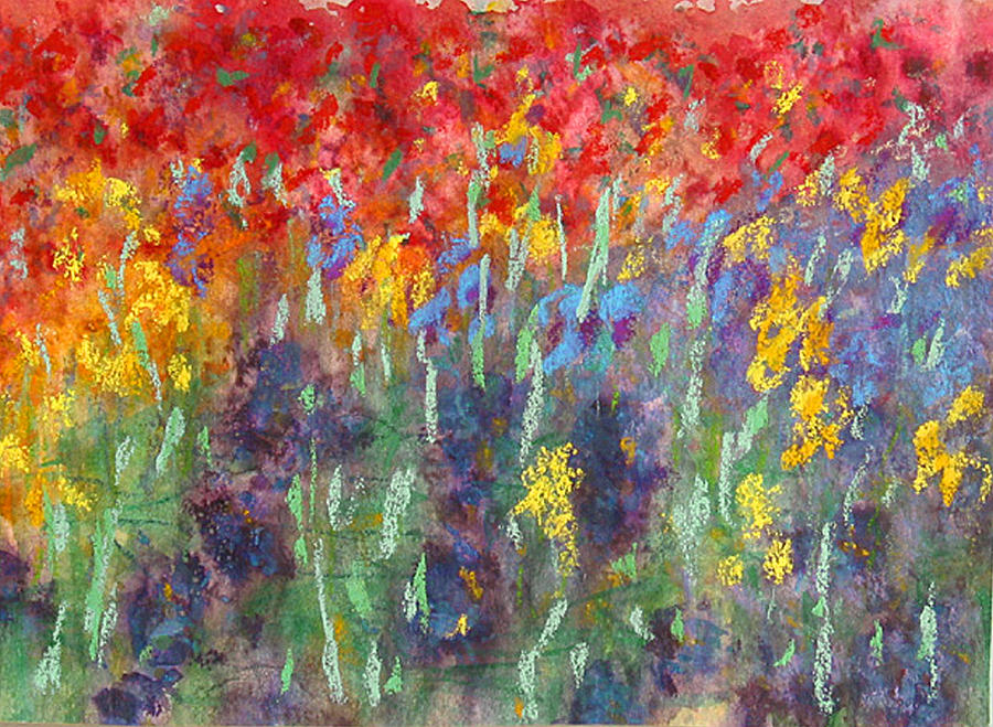 Claude Monet Pastel - Iris and Bugambilia by Studio Tolere