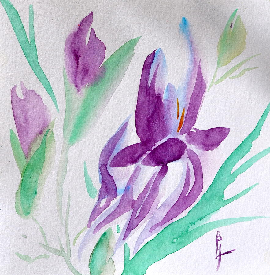 Iris Painting by Beverley Harper Tinsley