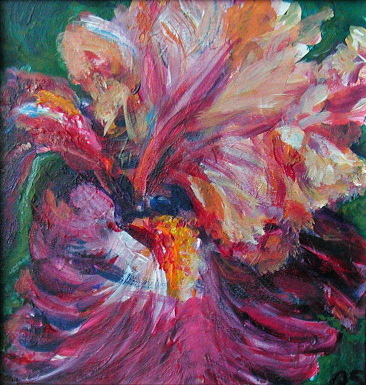 Iris - Bold Impressionist Painting Painting by Quin Sweetman
