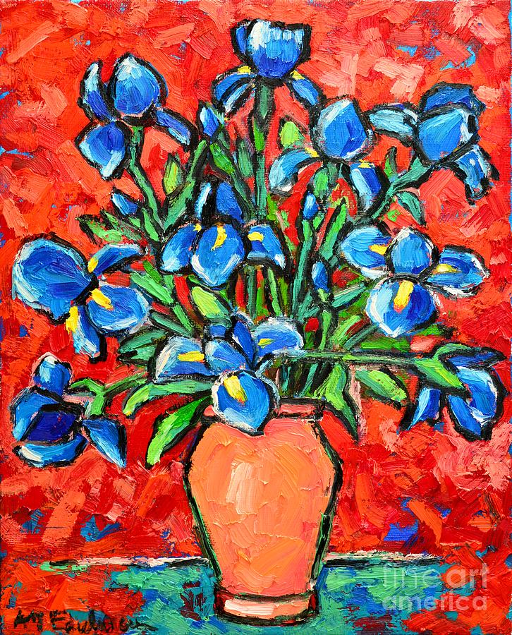 Iris Bouquet Painting by Ana Maria Edulescu