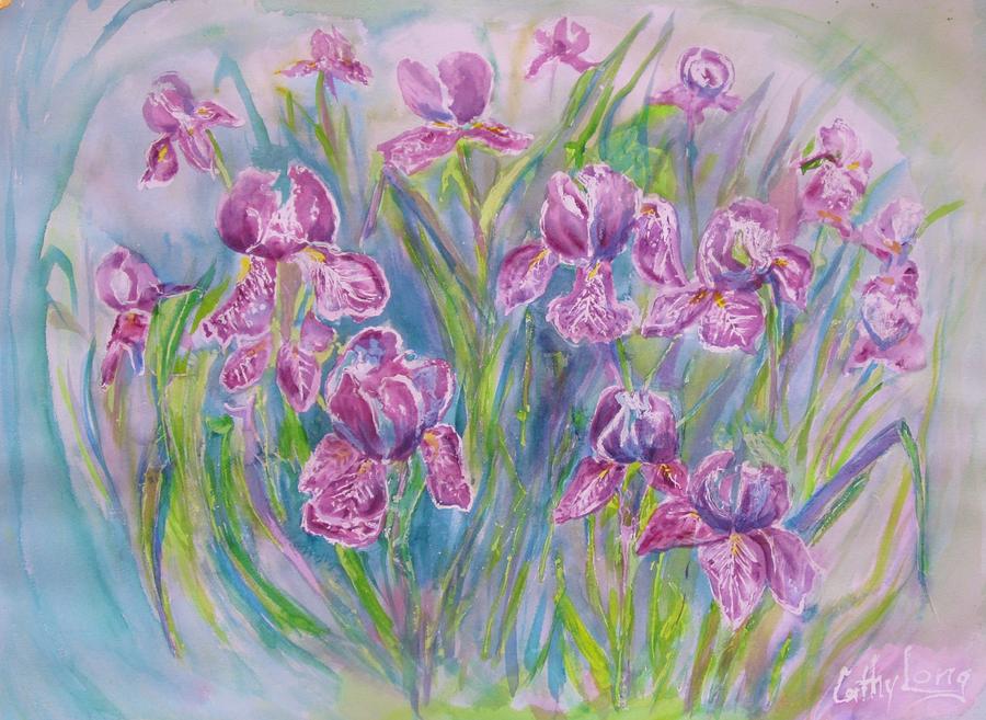 Iris Painting by Cathy Long - Pixels