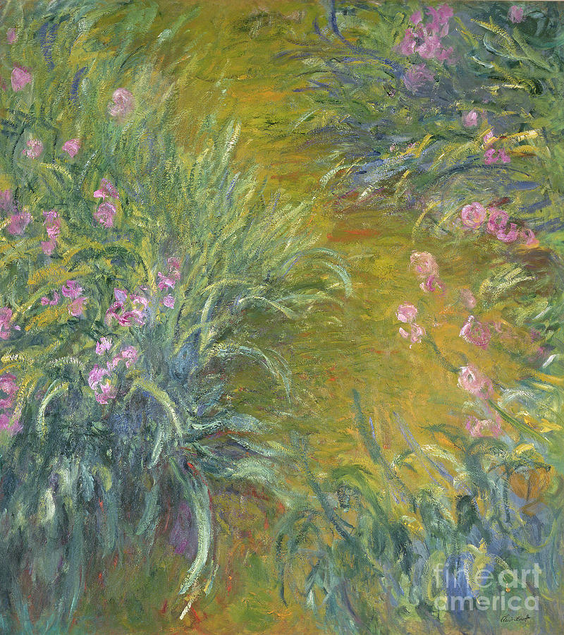 Iris Painting by Claude Monet