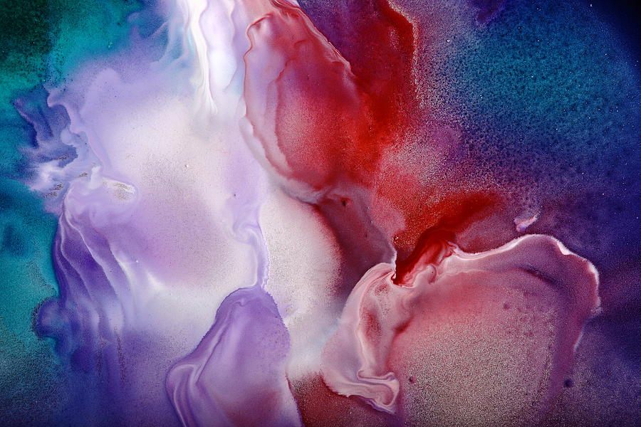 Iris - Colorful fluid abstract art by kredart Photograph by Serg Wiaderny