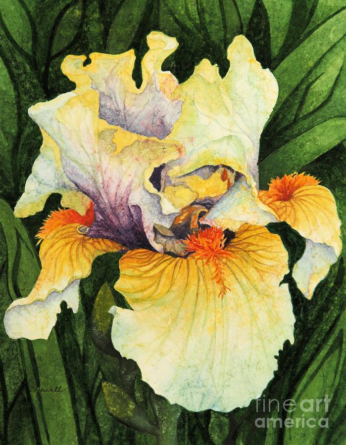 Iris Elegance Painting by Barbara Jewell