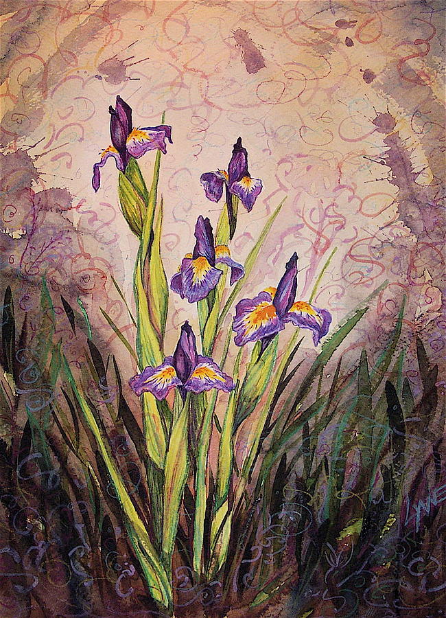 Iris Fantasy Painting by Lynne Haines