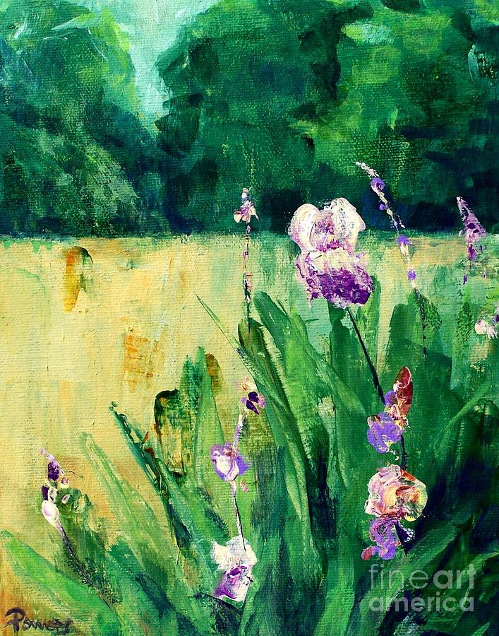 Iris Field Painting by Mary Lynne Powers