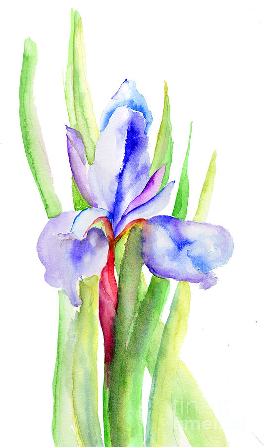 Iris flowers Painting by Regina Jershova
