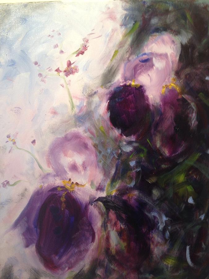 Iris Fog Painting by Karen Carmean