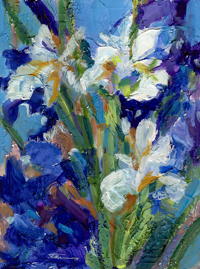 May Flowers - Irises Painting by Tanya Filichkin