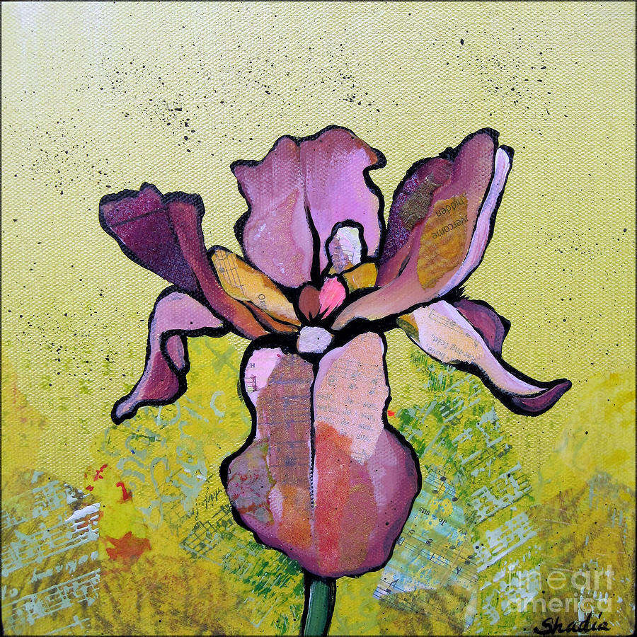 Iris Painting - Iris II by Shadia Derbyshire