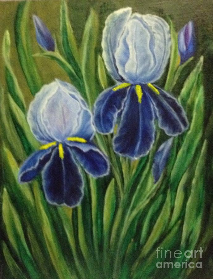 Iris' in Bloom Painting by Karen Hamby Fine Art America