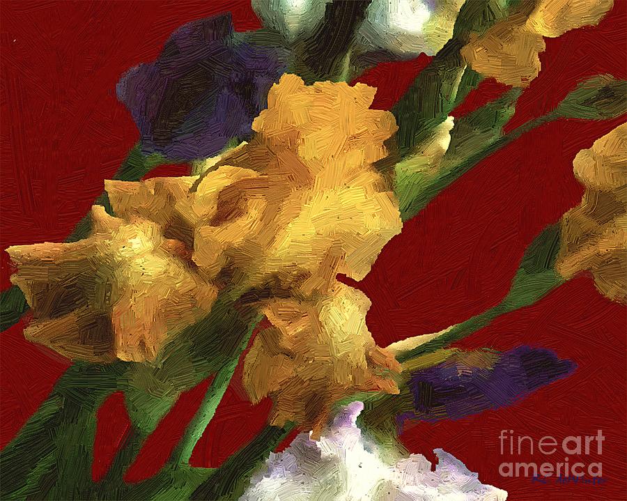 Iris in the Rough Painting by RC DeWinter
