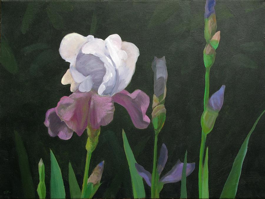 Iris on Green Painting by Don Morgan