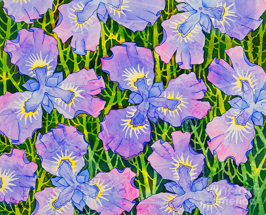 Iris Patterns Painting by Teresa Ascone