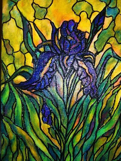 Iris Painting by Rae Chichilnitsky