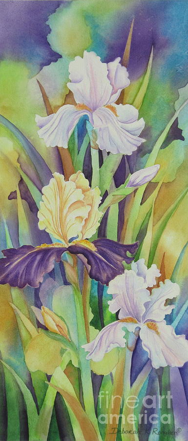 Iris Serenade Painting by Deborah Ronglien