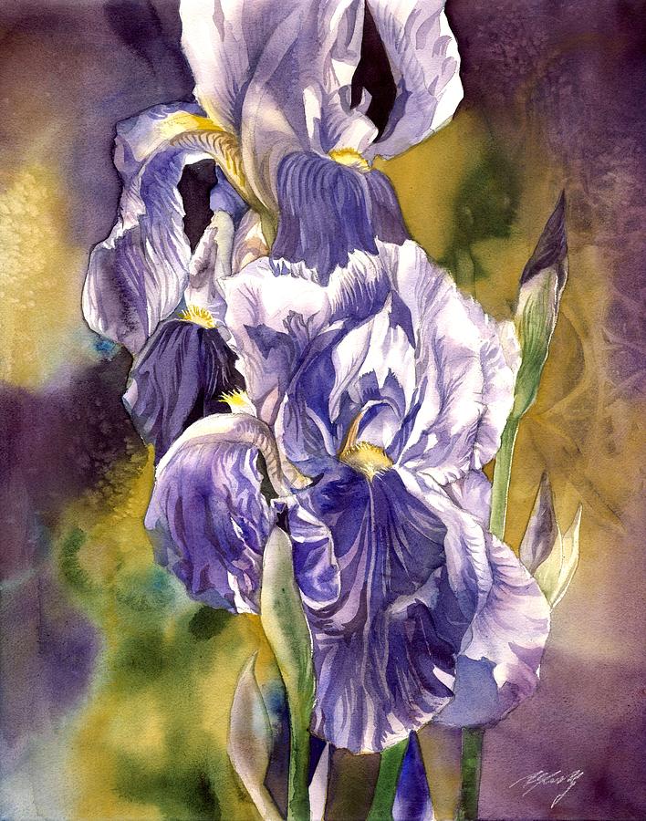 Iris With Yellow Painting by Alfred Ng - Fine Art America
