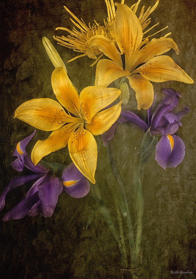 Irises and Lilies Photograph by Keith Gondron