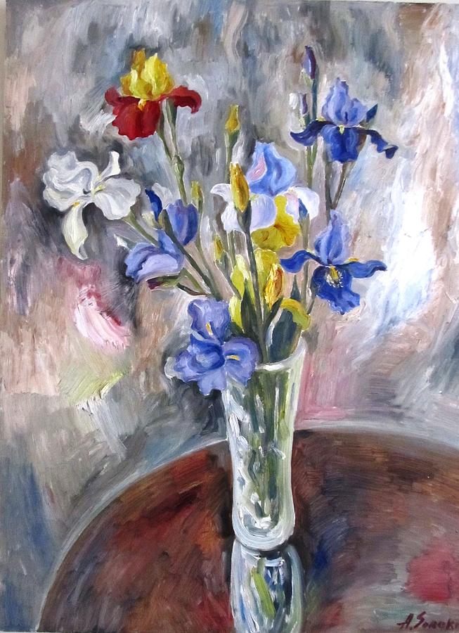 Flower Painting - Irises by Andrei Sorokin