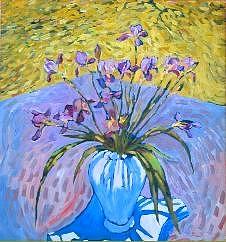 Vase Painting - Irises at Montlake by Herschel Pollard