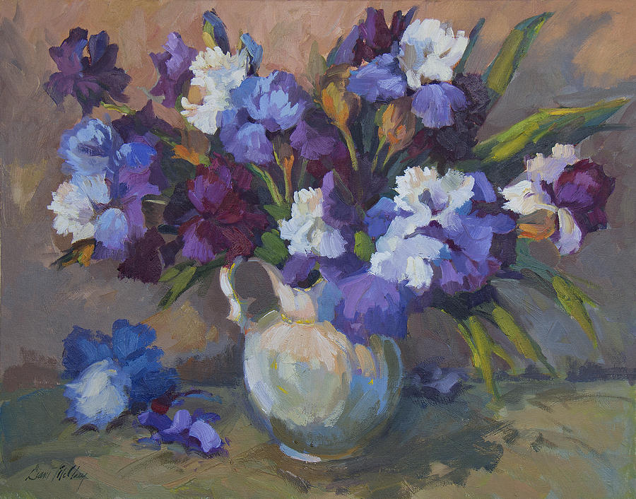 Flower Painting - Irises by Diane McClary