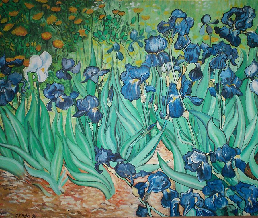 Irises Painting by Gary Hogben - Fine Art America