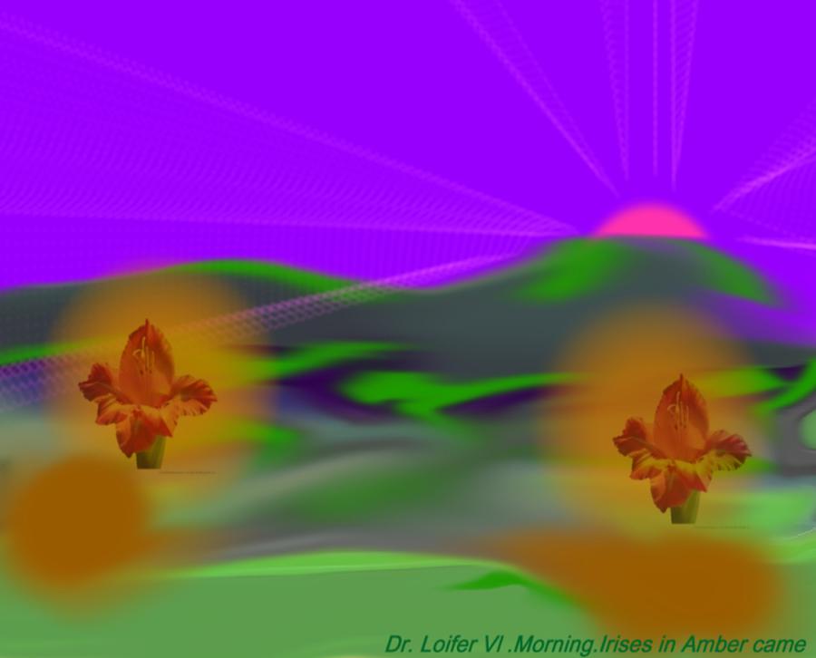 Irises in Amber 2 Digital Art by Dr Loifer Vladimir